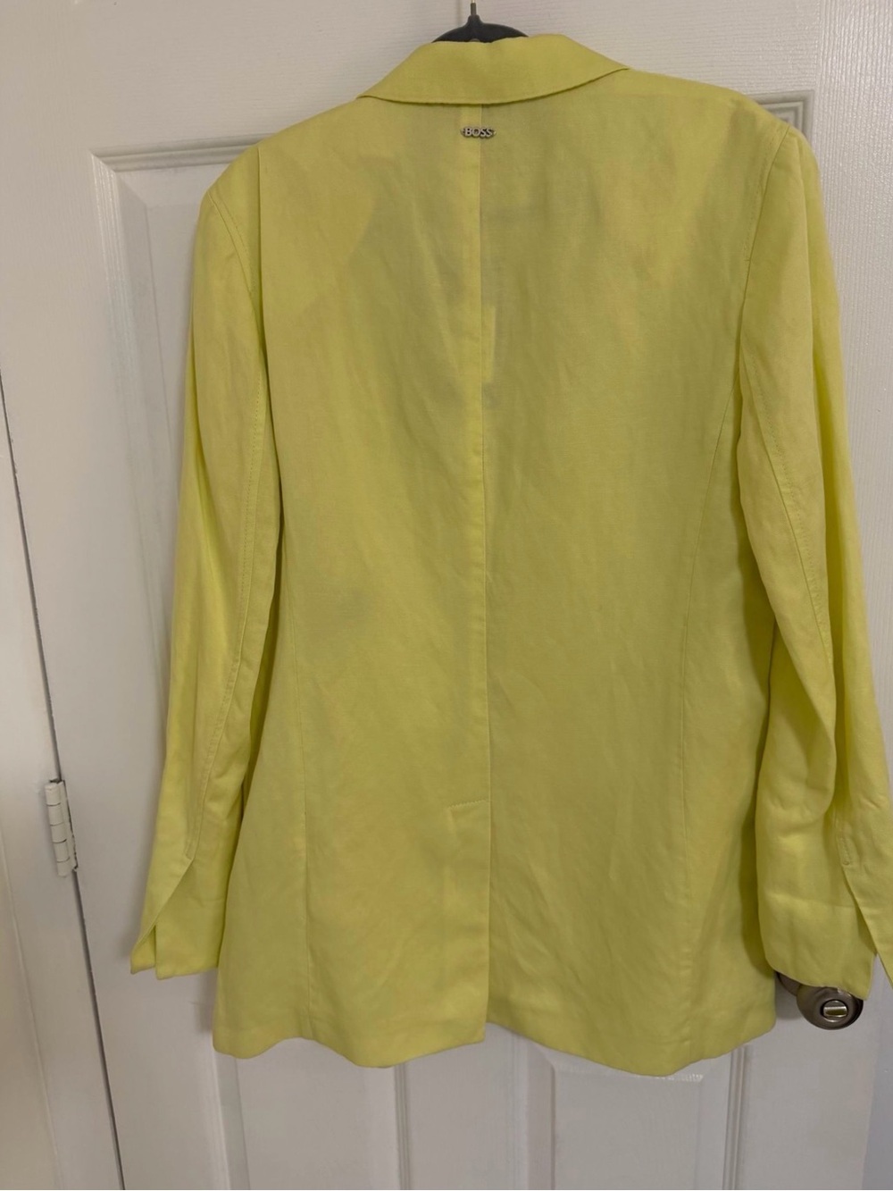 Boss Yellow Linen Blend Relaxed Blazer - Picture 2 of 7